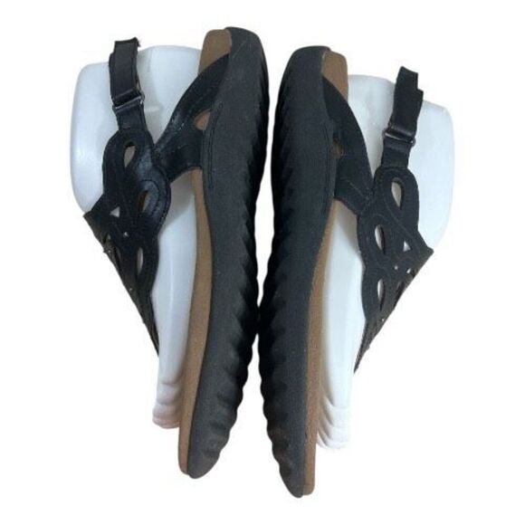 Rockport Women Ridge Black Sling Back Sandals Size 6.5 Flats Casual Comfort - Picture 6 of 12